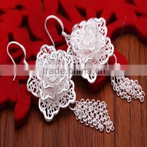 Wholesale 2015 Fashion Jewelry 925 Sterling Silver Flower Earrings Quality Choice thumbnail-4