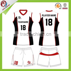 Latest Style Custom Made Sublimation Fashion Promotional Volleyball Uniforms thumbnail-2