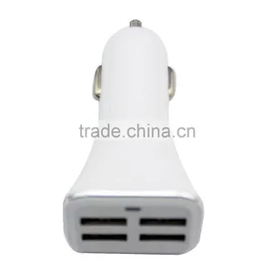 Four USB Ports Mini Portable Car Charger for Mobile Phone thumbnail-3