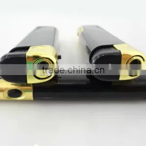 Wholesale Black Color Windproof Electronic Lighter, Refillable Cigarette Lighter With Led thumbnail-3