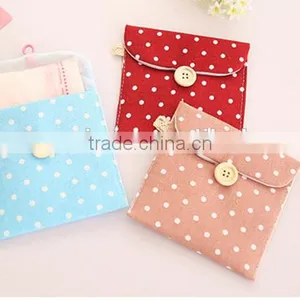 Nice Dots Ladies Cotton Sanitary Napkin Bag thumbnail-1