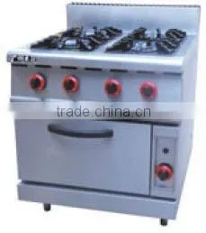 Stainless Steel Commerical Gas Cooker With 4-burner&oven (GH-987A) thumbnail-1