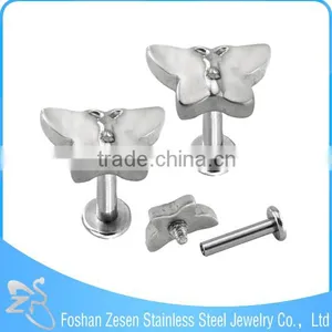 316l Stainless Steel Body Piercing Jewelry Lip Stud Labret Ring thumbnail-6