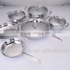 9pcs Korea Style 9pcs Set Tri-ply Cookware With Induction Bottom thumbnail-1