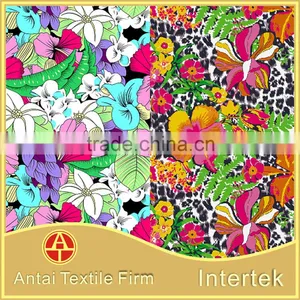 Flower Designs Painting Fabric /Antai Textile Professional 4 Way Stretch Nylon Lycra Spandex Print Fabric With Flower thumbnail-4
