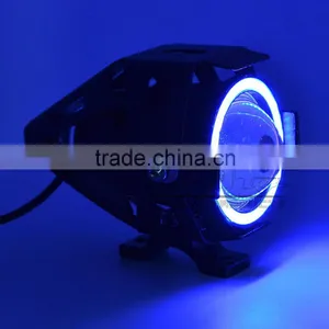 BJ-SPL-008 New Arrival Custom Black 12V Motorbike Motocross Angel and Devl Eye Motorcycle Spot LED Light thumbnail-6