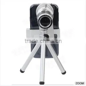 12X Universal Zoom Lens Tripod Camera Telescope For Mobile Phone thumbnail-2