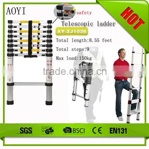 YK EN131 New 2.6m Nonslip Folding Automatic Attic Stairs Ladder thumbnail-1