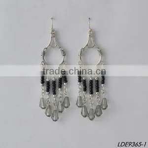 Pretty Seed Bead Tassel Dangle Earrings thumbnail-2