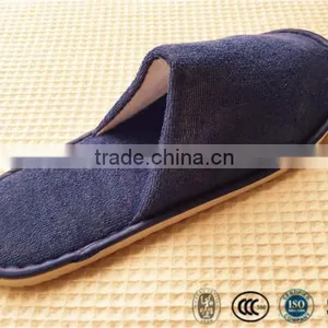 Cheap and OEM Hotel Disposable Pull Plush Slipper With EVA Sole thumbnail-4
