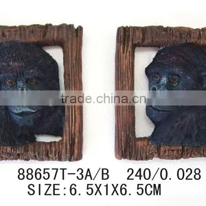 Resin Chimpanzee Gorilla Magnet thumbnail-1