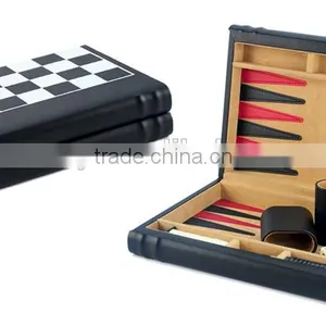 2 In 1 Foldable PU Leather Chess Table And Backgammon Board Case thumbnail-3