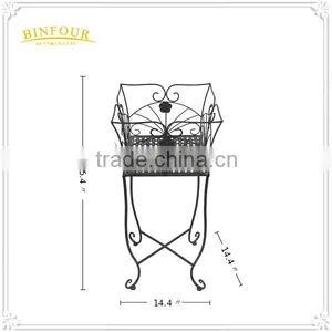 Decorative Metal Flower Pot Holder Wrought Iron Plant Stand thumbnail-5