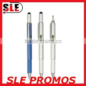 Multifunctional Stylus Touch Enigneer Ballpen With Screwdriver, Spirit Level and Ruler thumbnail-1