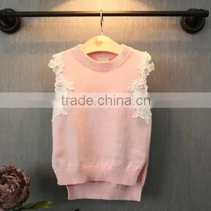 2016 Fashion Low Price Flower Low MOQ European Style Baby Hand Made Sweaters thumbnail-1
