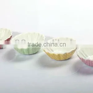 Ceramic Shell Dish With Printing Ceramic Dish With Printing Dots thumbnail-2