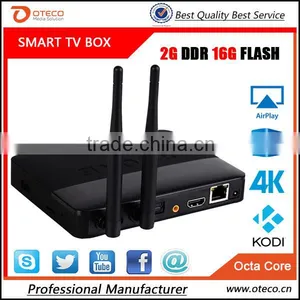 Octa Core Android 5.1 TV Box RK3368 Cortx-A53 Octa Core 2GB 16GB H.265 4Kx2K BT4.0 With 2 Antenna Smart Media Player thumbnail-1