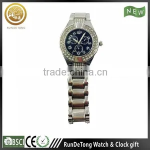 Dark Blue Dial Quartz Stainless Steel Back Ladies Stone Watches thumbnail-1