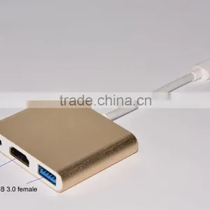 USB-C Hub With Power Deliver Aluminum Exterior for the New MacBook 2016 thumbnail-6