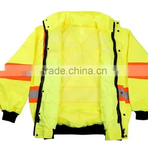 2016 New Waterproof Reflective Men Long Raincoat Customized Reflective Safety Raincoat thumbnail-2