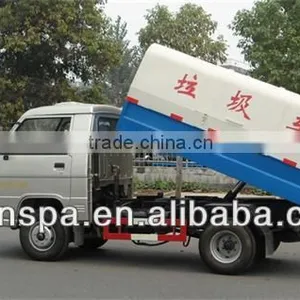 Hot-sale 3 CBM Hydraulic Sealed Dump Garbage Truck thumbnail-1