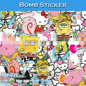 HD-033 CARLIKE Air Free Fashionable Car Wrapping Snoopy Printing Bomb Sticker Film thumbnail-3