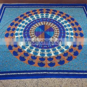 Peocock Round Mandala Multicolours Tapestry thumbnail-3