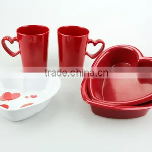 Popular Different Type Melamine Love Heart Sweet Tea Cup thumbnail-1