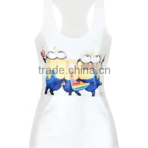 2015 Girls Printed Tank Tops Wholesale, Low Cut Tank Tops thumbnail-1