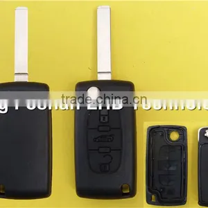 3 Button Flip Key Remote Case Fob Shell for Citroen C4 C5 C6 C8 Xsara Picasso Car Master Key thumbnail-1