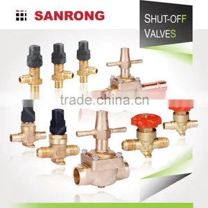 Sanrong Air Conditioner Threaded Shut Off Valve, Welded Brass Stop Valve, Two Way Refrigeration Valve thumbnail-1