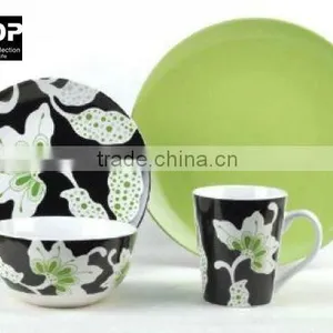 Reactive Glaze Dinnerset 16pcs Dinner Set Ceramic Dinnerset Flower Image thumbnail-1