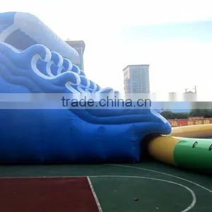 Inflatablewater Amusement Park Waterpark With Wave Slide in Stock thumbnail-6