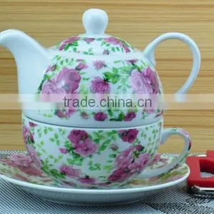 2015 Newly Item One Person New Bone China Coffee Pot and Cup thumbnail-1