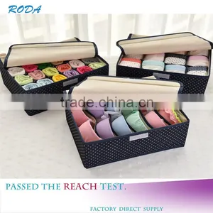 WBD-001:RODA Wholesale 600D Oxford Cloth Bra Storage Box,underwear Storage Box,sock Box thumbnail-1