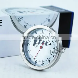 Q01 Portable Oven Roast Cake Frying Clock Meat Cooking Food Kitchen Dial Stainless Steel Thermometer Hygrometer With Probe thumbnail-1