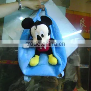 Stuffed and Promotional Soft Mickey Mouse Animal Toy Plush Backpack With Pompom for Children thumbnail-1