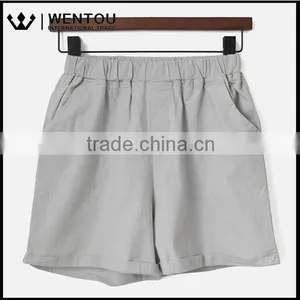 Wholesale Summer New Quick Dry Casual Cotton Elastic Waist Loose Straight Women's Board Shorts thumbnail-4