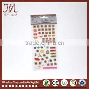 Customized Cartoon Alphabet Letter Crystal Plastic Sticker For Kid thumbnail-3