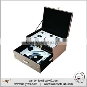 Luxurious Leather Box Unique Wine Gift Set thumbnail-1