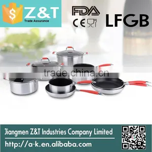 New Product Kitchen Aluminum Nonstick Cookware Set With Satin Coating thumbnail-2