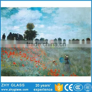 Home Decor Wall Art Glass Handmade Nature Oil Painting thumbnail-1