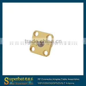 RP SMA Jack,Straight, 4 Hole Panel Mount; Solder Adapters Sma-f thumbnail-1
