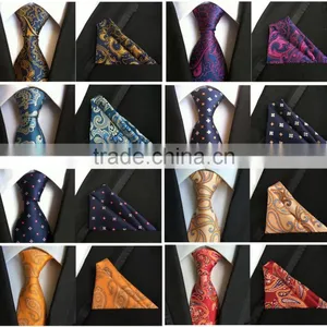 Stylish Polyester Silk Necktie Mens Tie Set With Hanky For Gift Quality Choice thumbnail-5
