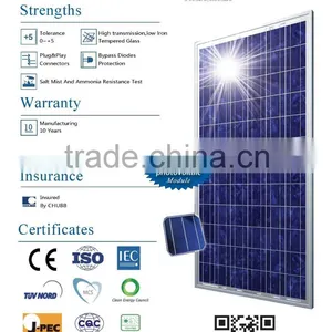 Four Bus-bar High Efficiency Polycrystalline Solar Panel Solar Module 315w thumbnail-4