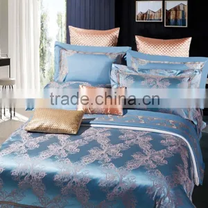 South-East Asia Thailand Popular Viscose Jacquard Bedding Duvet Cover Set thumbnail-1