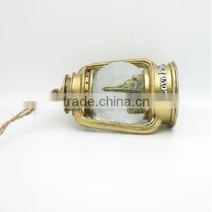 Golden Color Led Creative Home Decor Snow Globe With Blowing Snow thumbnail-2