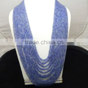 Natural Royal Blue Tanzanite Roundel Smooth Beads thumbnail-5
