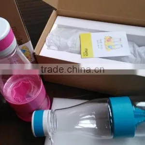 BPA Free Plastic Lemon Bottle Fruit Infusion Water Bottle Health Care Innovative Design Plastic Bottle thumbnail-2