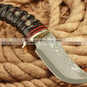 OEM New Arrive Damascus Straight Knife for Collection thumbnail-2